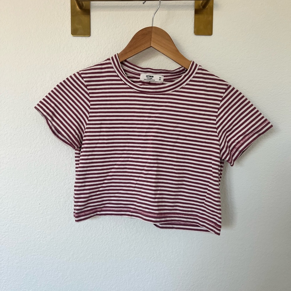 Cotton On Red and White Striped Top